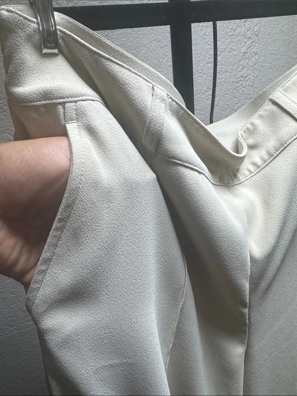 INC International Concepts Cream Wide-Leg Dress Pants